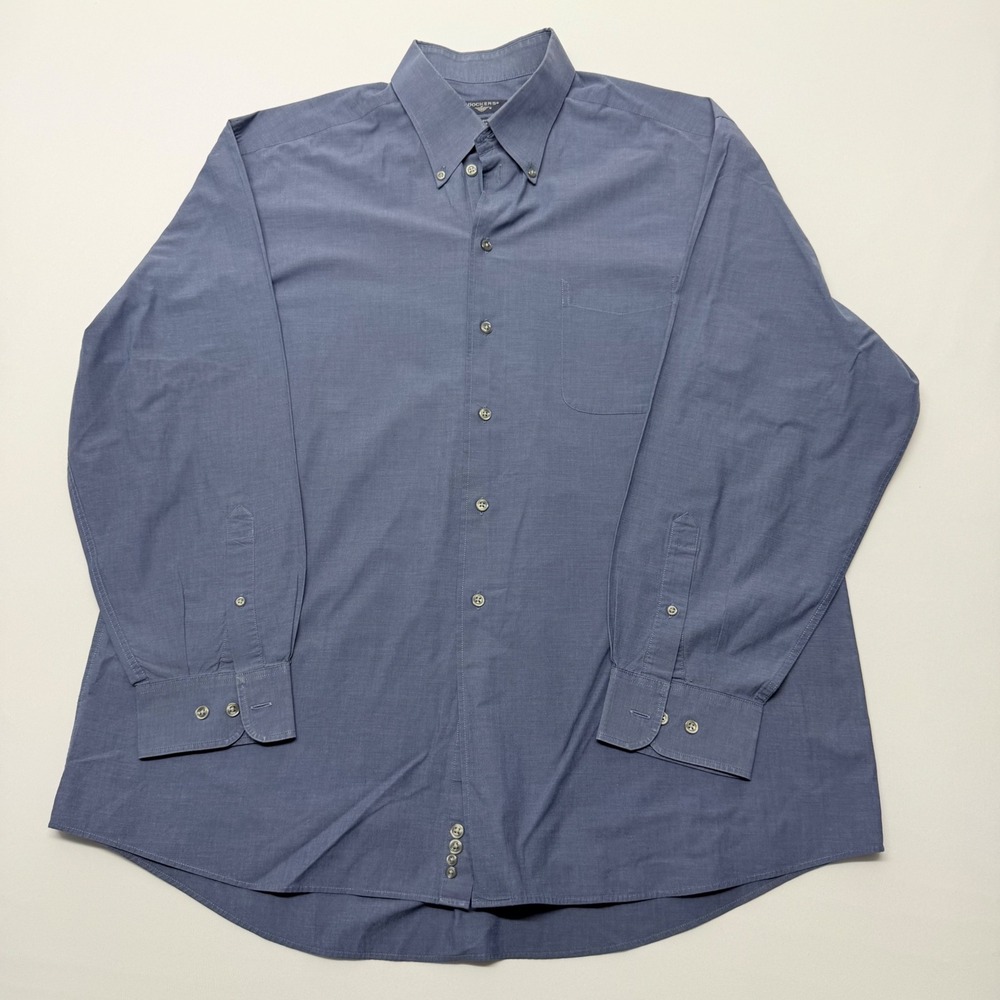 Dockers Mens Blue Long Sleeve Button Down Shirt XL 17-17.5 34/35 Business Casual
